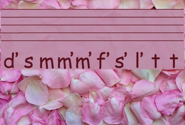 Kodaly Font examples