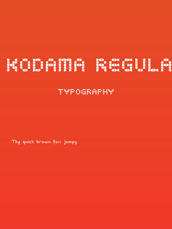 Kodama RegularE Poster