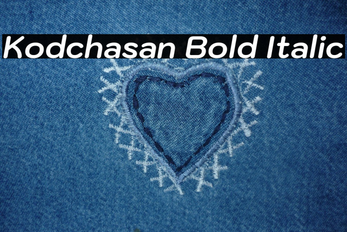 Kodchasan Bold Italic Font examples