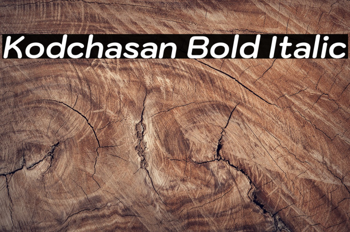 Kodchasan Bold Italic Font examples