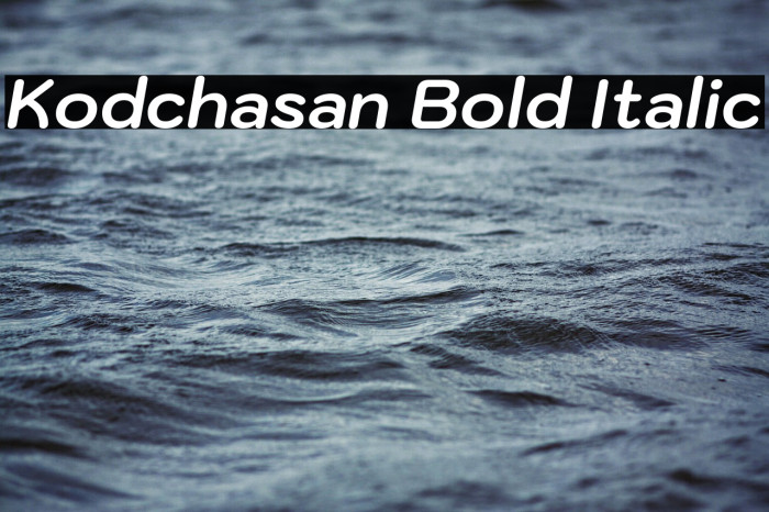 Kodchasan Bold Italic Font examples