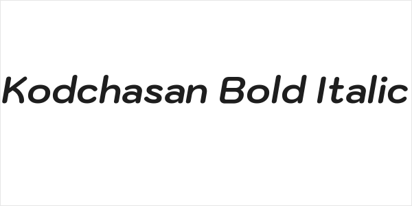 Kodchasan Bold Italic Logo