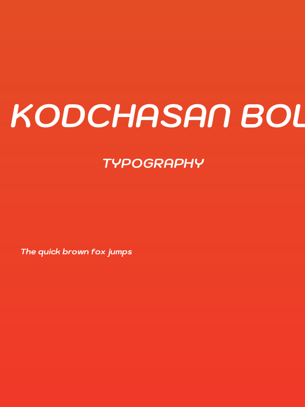 Kodchasan Bold Italic Poster