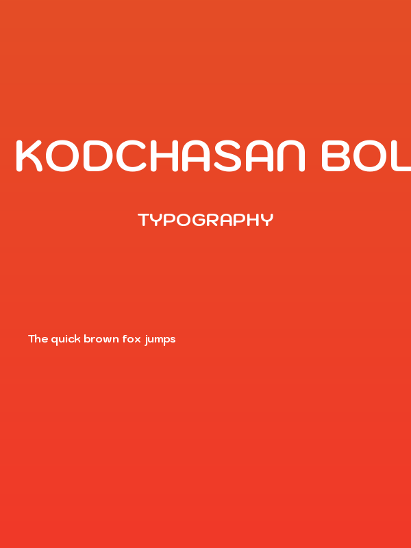 Kodchasan Bold Poster