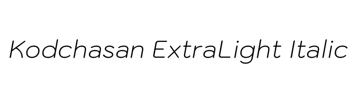 Kodchasan ExtraLight Italic  Скачать бесплатные шрифты