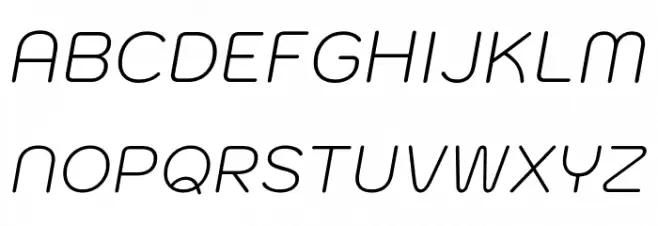 Kodchasan ExtraLight Italic Fonte MAIÚSCULAS