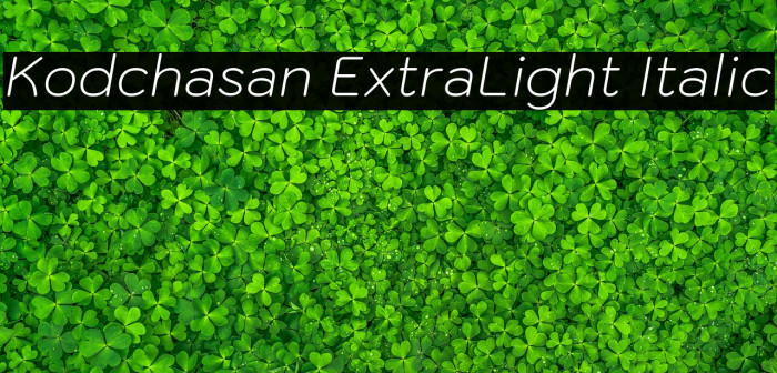 Kodchasan ExtraLight Italic Font examples