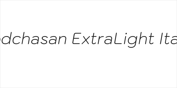 Kodchasan ExtraLight Italic Logo