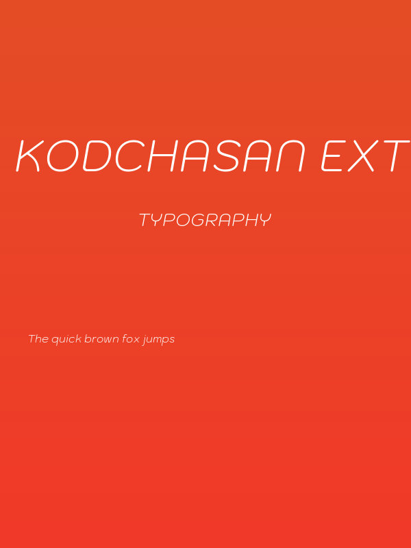 Kodchasan ExtraLight Italic Poster
