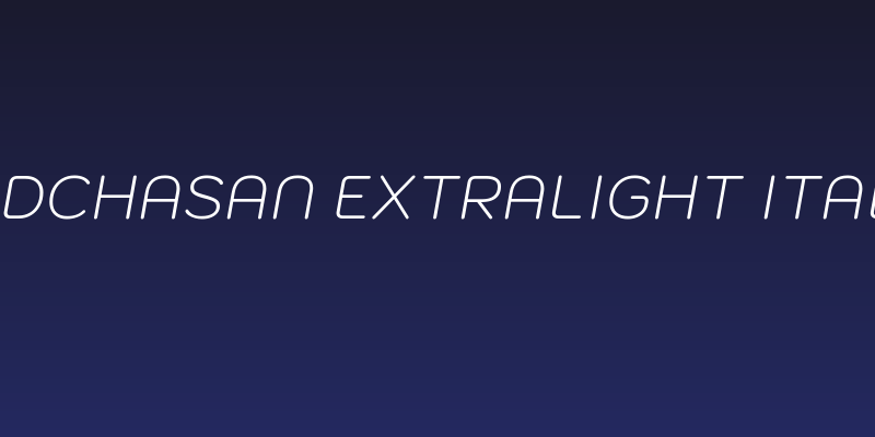 Kodchasan ExtraLight Italic Social Header