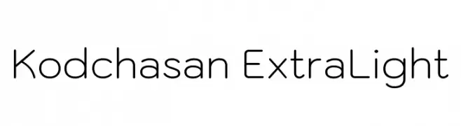 Kodchasan ExtraLight  Frei Schriftart Herunterladen