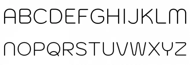 Kodchasan ExtraLight Шрифта ВЕРХНИЙ