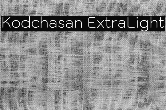 Kodchasan ExtraLight フォント examples