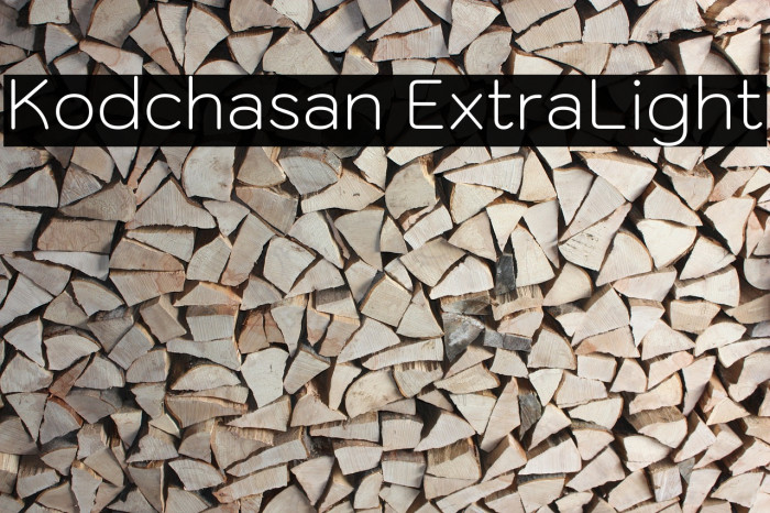 Kodchasan ExtraLight フォント examples