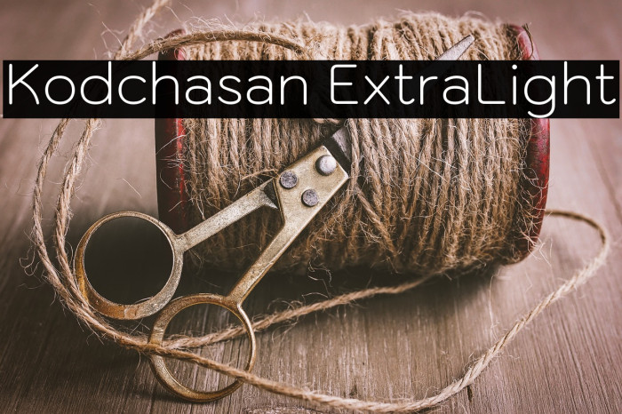 Kodchasan ExtraLight フォント examples