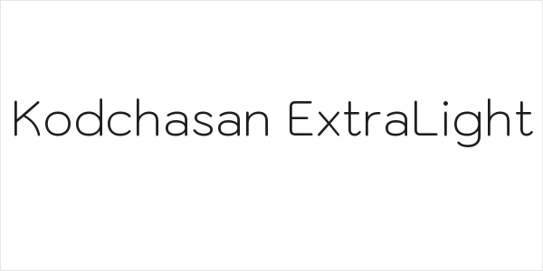 Kodchasan ExtraLight Logo