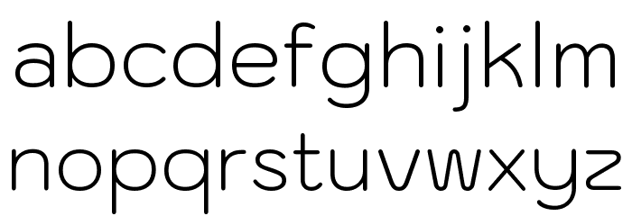 Kodchasan ExtraLight フォント 小文字