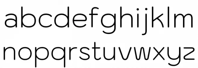 Kodchasan ExtraLight フォント 小文字