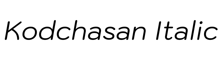 Kodchasan Italic  font caratteri gratis