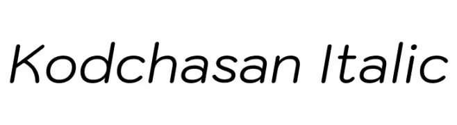 Kodchasan Italic  Frei Schriftart Herunterladen