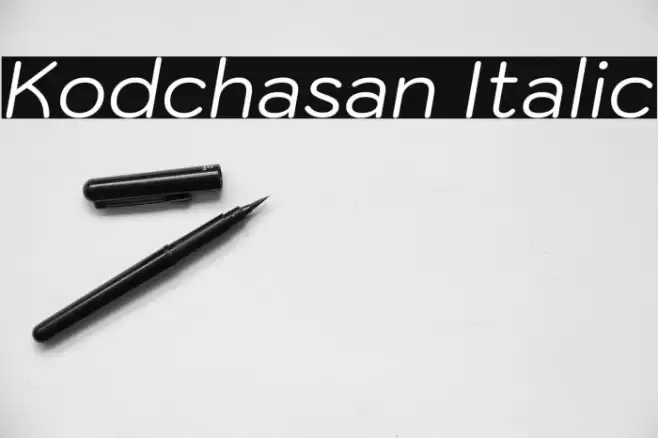 Kodchasan Italic Font examples