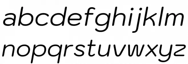 Kodchasan Italic フォント 小文字