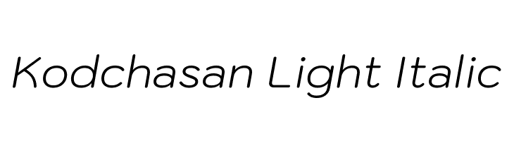 Kodchasan Light Italic  नि: शुल्क फ़ॉन्ट्स डाउनलोड