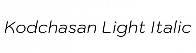 Kodchasan Light Italic  les polices de caractères gratuit tlcharger