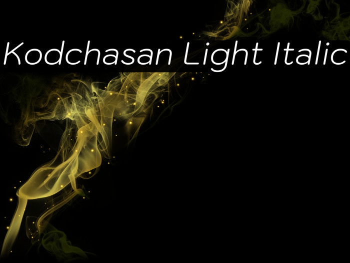 Kodchasan Light Italic Font examples