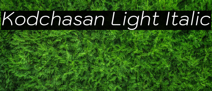 Kodchasan Light Italic Font examples