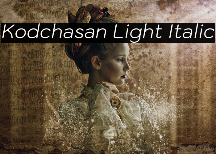 Kodchasan Light Italic Font examples