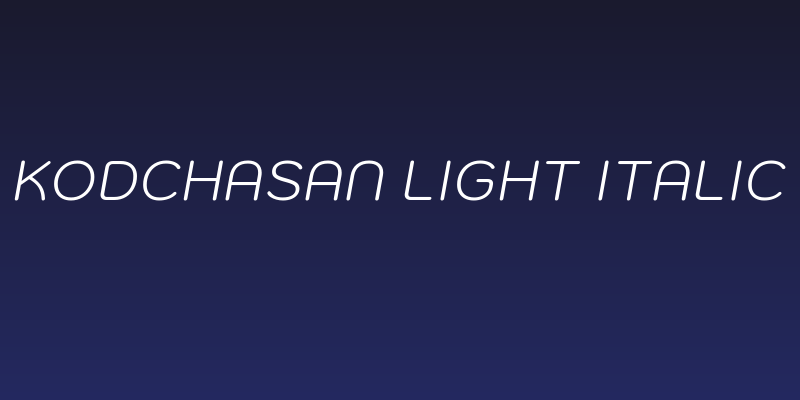 Kodchasan Light Italic Social Header