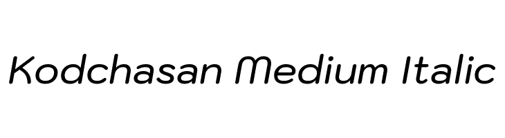 Kodchasan Medium Italic  Frei Schriftart Herunterladen