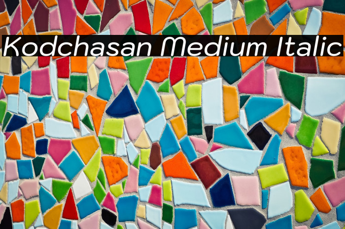 Kodchasan Medium Italic Example 1