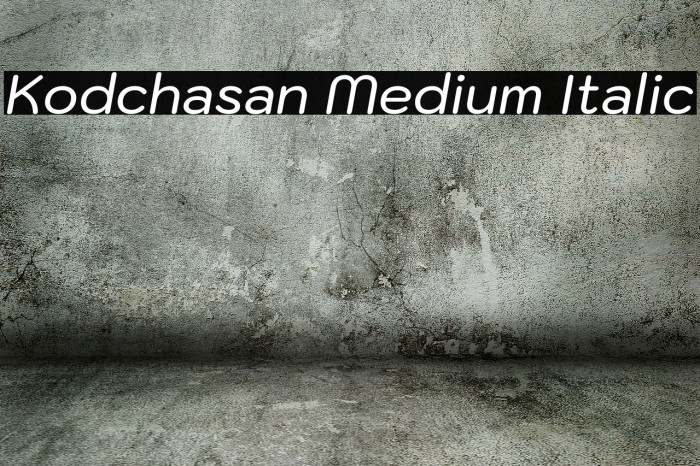Kodchasan Medium Italic Example 2