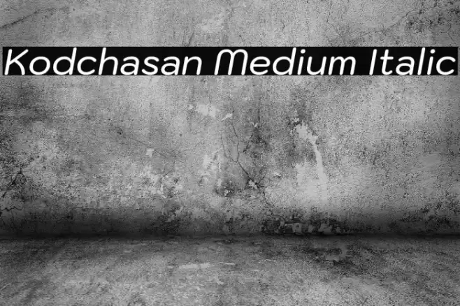 Kodchasan Medium Italic Font examples