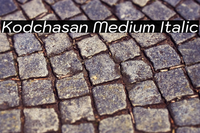 Kodchasan Medium Italic Example 3