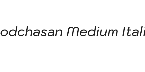 Kodchasan Medium Italic Logo