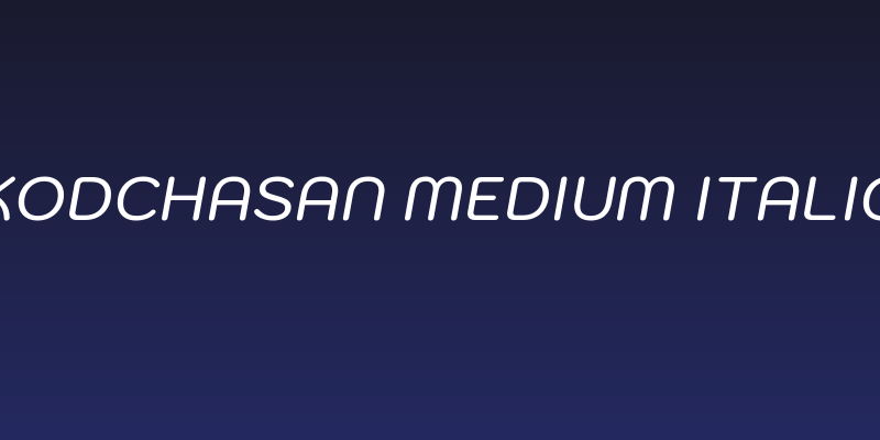 Kodchasan Medium Italic Social Header
