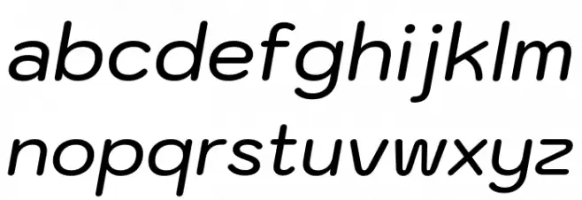 Kodchasan Medium Italic Шрифта строчной
