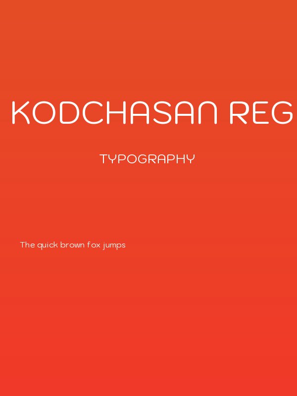 Kodchasan Regular Poster