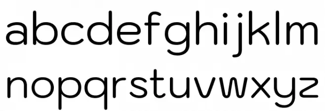 Kodchasan Regular 字体 小写