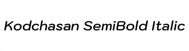Kodchasan SemiBold Italic  नि: शुल्क फ़ॉन्ट्स डाउनलोड