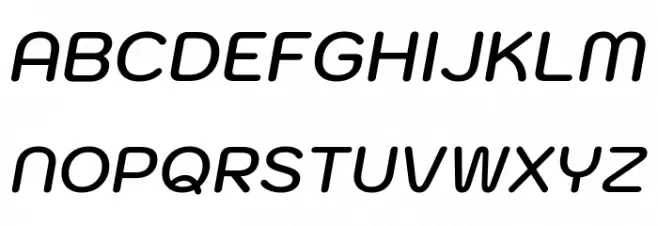 Kodchasan SemiBold Italic Fuentes MAYÚSCULAS