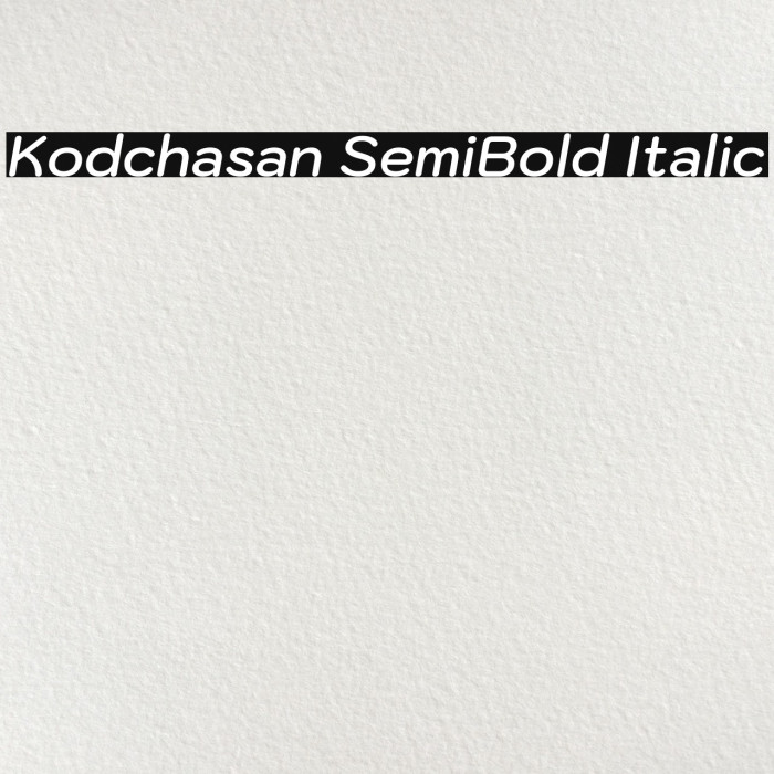 Kodchasan SemiBold Italic Font examples