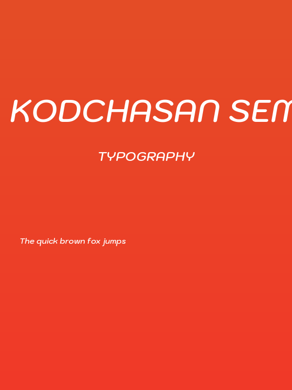 Kodchasan SemiBold Italic Poster