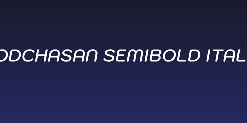 Kodchasan SemiBold Italic Social Header