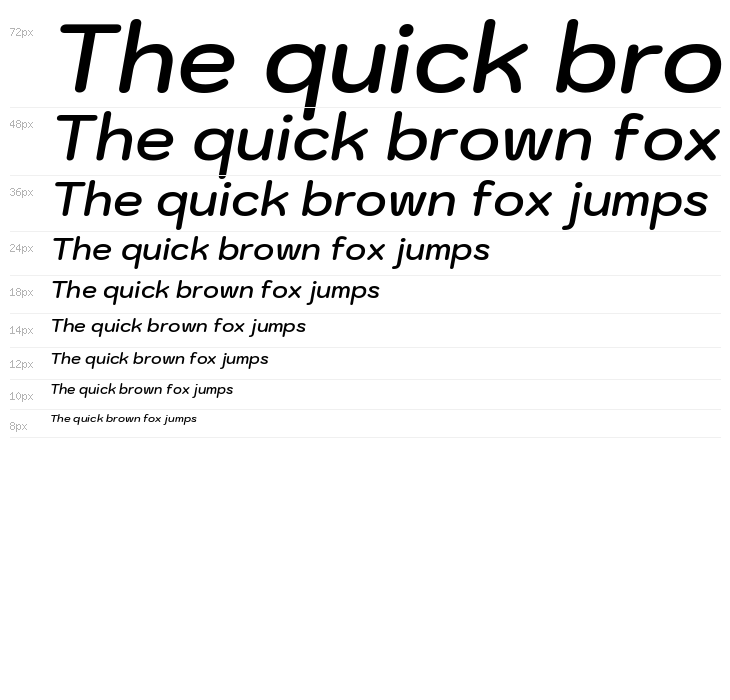 Kodchasan SemiBold Italic Waterfall