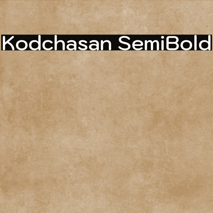 Kodchasan SemiBold Font examples