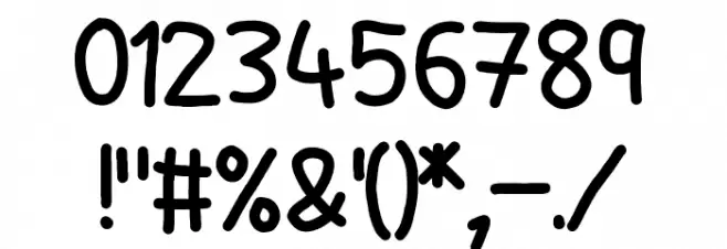 Kodomoppoi フォント その他の文字
